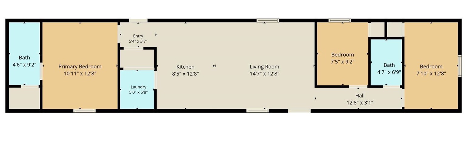 Quick Start Homes single-wide: floor plan